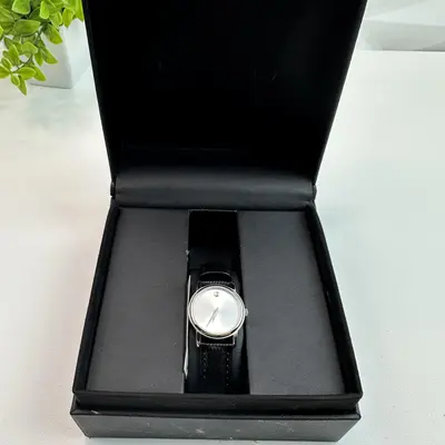 Movado Museum 2100003 Women's Watch 26mm Silver Dial Black Leather Strap - Thumbnail 2