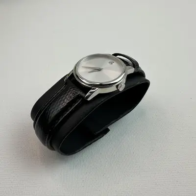 Movado Museum 2100003 Women's Watch 26mm Silver Dial Black Leather Strap - Thumbnail 7