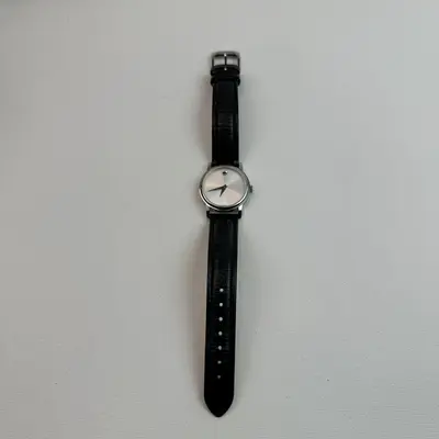 Movado Museum 2100003 Women's Watch 26mm Silver Dial Black Leather Strap - Thumbnail 5