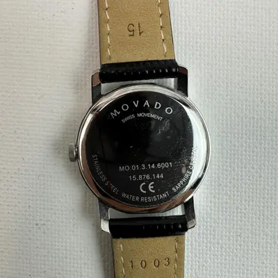 Movado Museum 2100003 Women's Watch 26mm Silver Dial Black Leather Strap - Thumbnail 8