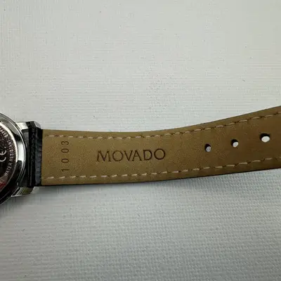 Movado Museum 2100003 Women's Watch 26mm Silver Dial Black Leather Strap - Thumbnail 9