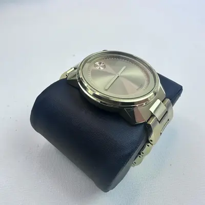 MOVADO $795 Big Gold Stainless Steel Bold Swiss Museum Dot Watch - Thumbnail 5