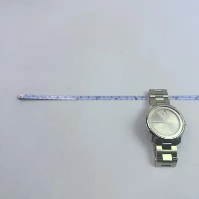 MOVADO $795 Big Gold Stainless Steel Bold Swiss Museum Dot Watch - Thumbnail 4