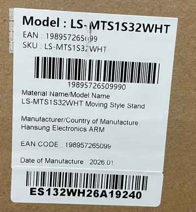 Moving Style Stand for Samsung 32" M7 M8 Monitor, LS-MTS1S32WHT, VESA 100x100 - Thumbnail 5