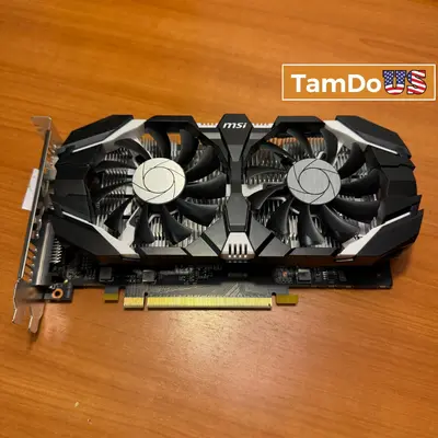 MSI GeForce GTX 1050 Ti 4GT OC 4GB GDDR5 Graphics Card Dual Fan GPU Video Card - Thumbnail 1