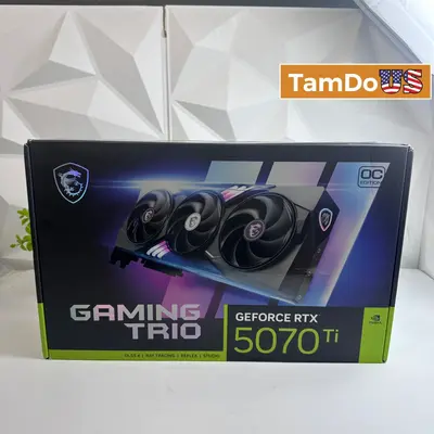 MSI GeForce RTX 5070 Ti 16G GAMING TRIO OC 16GB GDDR7 Graphics Card - New Open Box - Real photo at TamDo.us