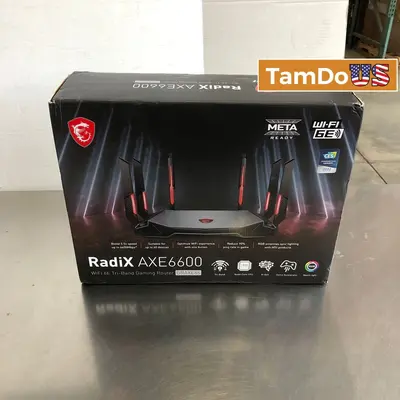 MSI RadiX AXE6600 Tri-Band WiFi 6E Gaming Router GRAXE66 2.5G Gaming Port - New Open Box - Real photo at TamDo.us