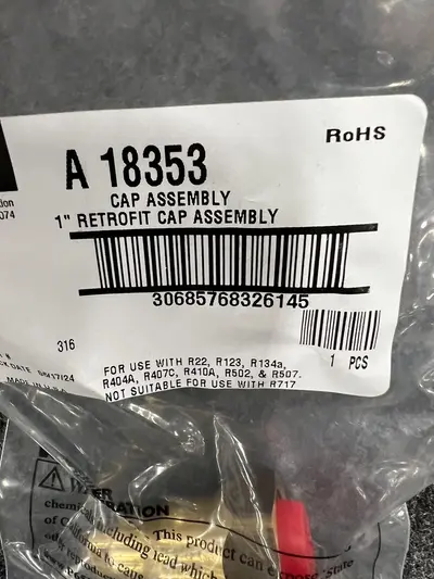 Mueller A18353 1" Retrofit Cap Assembly - Thumbnail 8