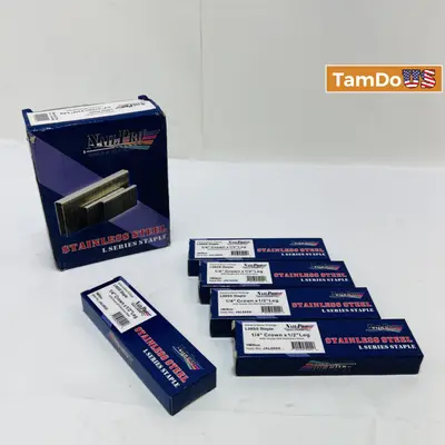 Nail Pro L08SS 1/2" Leg x 1/4" Stainless Steel Narrow Crown Staples - Thumbnail 4