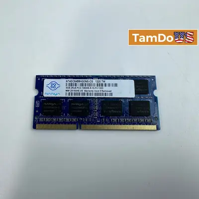 Nanya 4GB DDR3 Laptop RAM PC3-10600S 1333MHz SO-DIMM Memory - Thumbnail 1