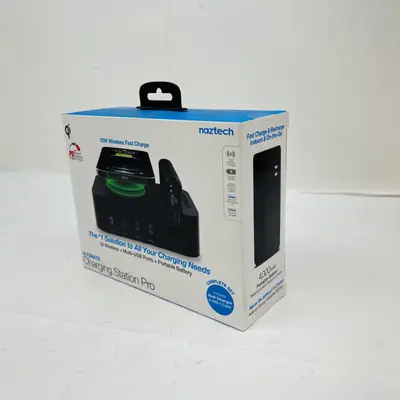 Naztech Charging Station Pro, 15W Qi Wireless + USB-C, 4000mAh Battery - Thumbnail 2