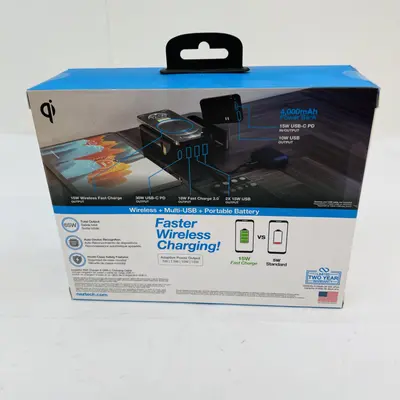 Naztech Charging Station Pro, 15W Qi Wireless + USB-C, 4000mAh Battery - Thumbnail 4