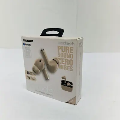 Naztech Xpods Pro Special Edition Bluetooth Earbuds, Gold Wireless Charging Case - Thumbnail 2