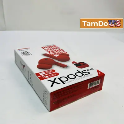 Naztech Xpods Pro True Wireless Earbuds, Bluetooth 5.0, 25Hr Playtime – Red - New - Real photo at TamDo.us