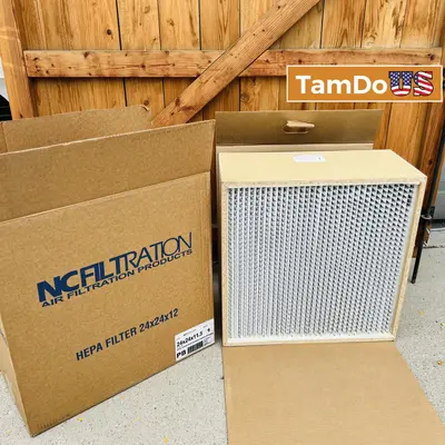 NC Filtration HEPA Filter 24x24x11.5 99.97% Efficiency - New - Real photo at TamDo.us