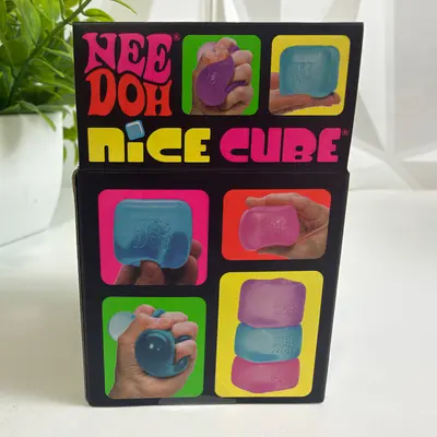 NeeDoh Nice Cube Squishy Stress Toy Schylling Super Solid Squish Pink - Thumbnail 5
