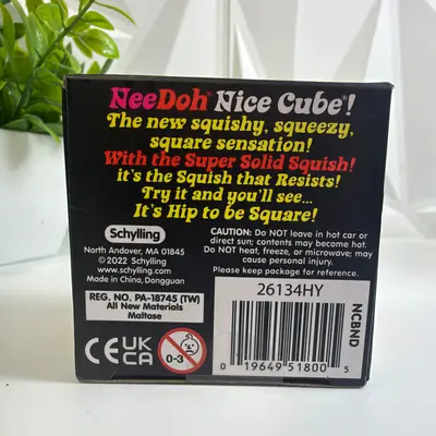 NeeDoh Nice Cube Squishy Stress Toy Schylling Super Solid Squish Pink - Thumbnail 4