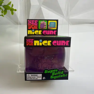 NeeDoh Nice Cube Squishy Stress Toy Schylling Super Solid Squish Purple - Thumbnail 7