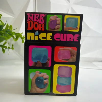 NeeDoh Nice Cube Squishy Stress Toy Schylling Super Solid Squish Purple - Thumbnail 3