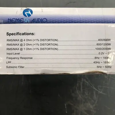 Nemesis Audio Na-2km 1000w Rms Class D Monoblock Amplifier - Thumbnail 6