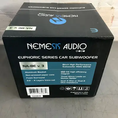 Nemesis Audio NA-8E v.3 Euphoric Series 8" 650W RMS Car Subwoofer Bass Speaker - Thumbnail 8