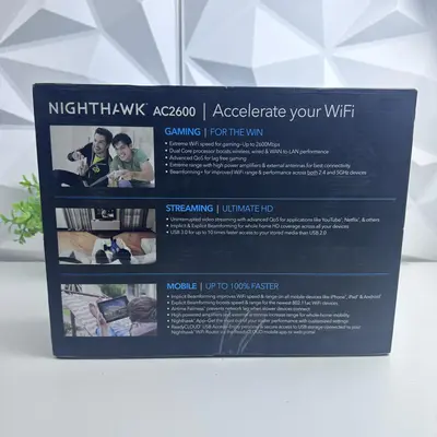 Netgear Nighthawk AC2600 Smart WiFi Gaming & Streaming Router R7450 - Thumbnail 3