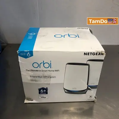 NETGEAR Orbi RBK852 AX6000 Tri-Band WiFi 6 Mesh System RBR850 Router + RBS850 - Thumbnail 1