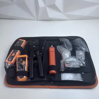 Network Cable Tester Kit RJ45 Crimper Wire Tracker LAN Ethernet Tool Set - Thumbnail 2