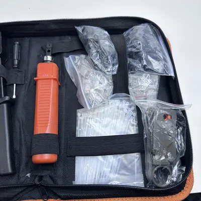 Network Cable Tester Kit RJ45 Crimper Wire Tracker LAN Ethernet Tool Set - Thumbnail 5
