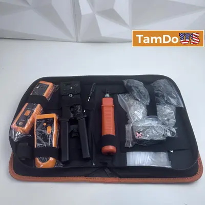 Network Cable Tester Kit RJ45 Crimper Wire Tracker LAN Ethernet Tool Set - New - Real photo at TamDo.us