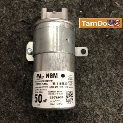 New Genuine OEM Whirlpool Washer Washing Machine Run Capacitor W11395618 - Thumbnail 1