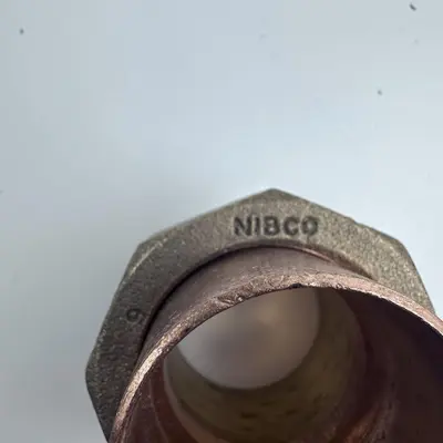 NIBCO 1-1/2 Inch Copper Solder to Female Threaded FIPT Brass Dielectric Union - Thumbnail 9