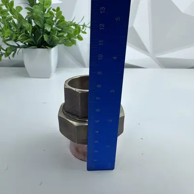 NIBCO 1-1/2 Inch Copper Solder to Female Threaded FIPT Brass Dielectric Union - Thumbnail 5