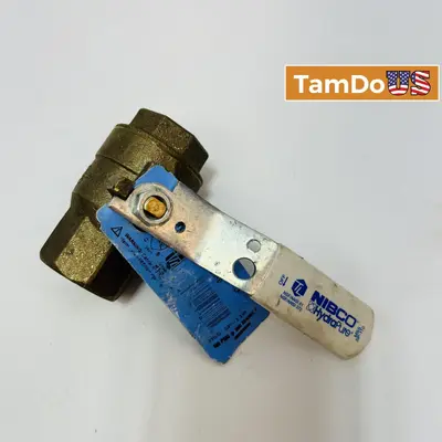 Nibco 1" Brass Ball Valve 600 CWP Hydropure MSS SP-110 - Thumbnail 1