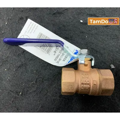 Nibco T-580A 3/4" Brass Ball Valve, FIP Threaded, Conventional Port - Thumbnail 6