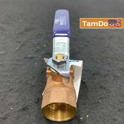 Nibco T-580A 3/4" Brass Ball Valve, FIP Threaded, Conventional Port - Thumbnail 1