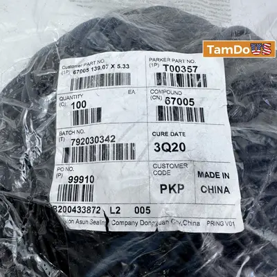 O-ring 139.07mm ID x 5.33mm 67005 T00357 7792030342 (100 pcs) - Thumbnail 4