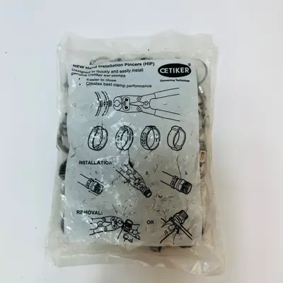 Oetiker 16700026 Stepless Ear Clamps 1-Ear Stainless Steel Bag of 100 PK-100 - Thumbnail 3