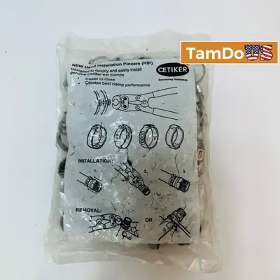 Oetiker 16700026 Stepless Ear Clamps 1-Ear Stainless Steel Bag of 100 PK-100 - New - Real photo at TamDo.us