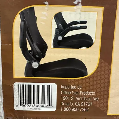 Office Star Screen Back Manager's Chair (25.75W x 24.75D x 38.75-42.5H) - Thumbnail 3