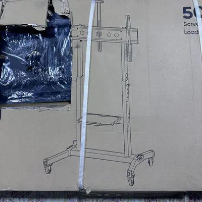 ONKRON Mobile TV Stand for 50"-100" max 265 lbs, Tilting, black TS1991 - Thumbnail 5