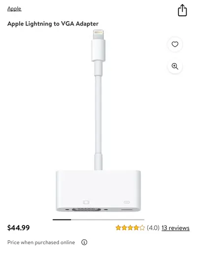 Original Apple Lightning to VGA Adapter - Excellent - Real photo at TamDo.us