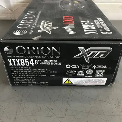 Orion XTX854 8" Midrange Speakers 1600W Cast Basket 4 Ohm FOR Car Audio System - Thumbnail 7