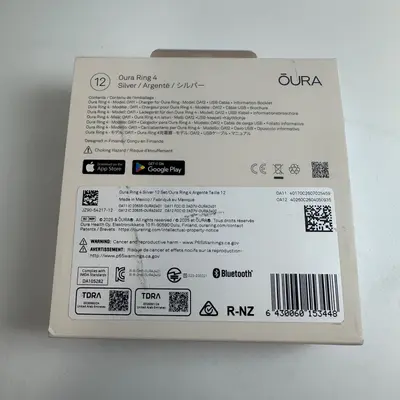 Oura Ring 4 Smart Ring Silver Size 12 Health Sleep Activity Tracker Gen 4 - Thumbnail 8