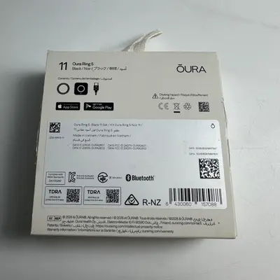 Oura Ring 5 Smart Ring (Size 11, Black) Health & Sleep Tracker Set - Thumbnail 4
