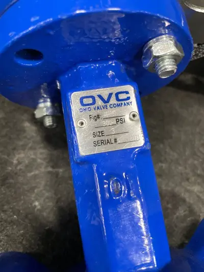 OVC Ohio Valve 3" Wafer Butterfly Valve 300 PSI Ductile Iron Lever Handle NEW - Thumbnail 4