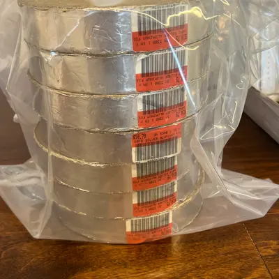 Pack 7 3M 3380 1.0" x 60yd Silver Aluminum Foil Tape - Thumbnail 5