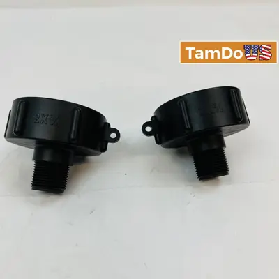 3/4" Black Plastic Hose Pipe Adapters Connectors Fittings - Thumbnail 1