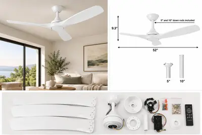 Parrot Uncle $199 52" Jovie Indoor Ceiling Fan with Remote Control - Thumbnail 4