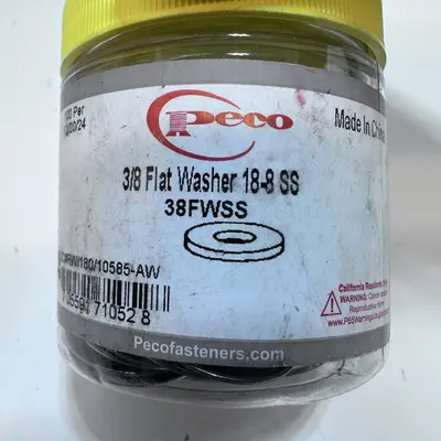 Peco 3/8" Flat Washers 100 Pack - Thumbnail 4